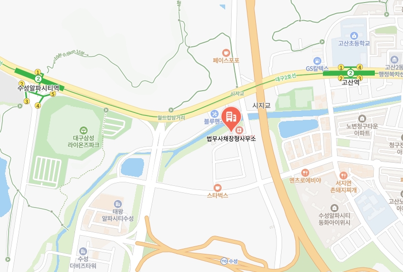 법무사채창형사무소 주변 위치 안내 지도